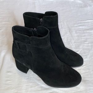 NWT! Saks Fifth Ave Ellie black suede bootie 7.5